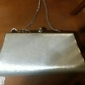 Silver hand bag
